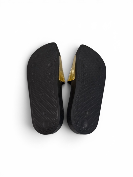Alexander McQueen Gold Mirror Logo Pool Slide Sandals EU 42 US 9 Made In Italy main image 5